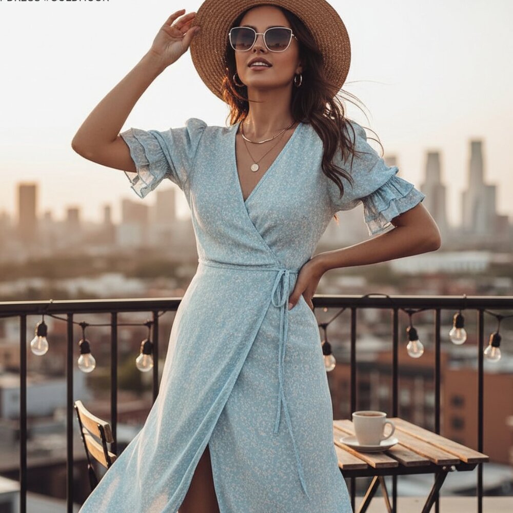 NWT Charlie Holiday Salsa Wrap Dress